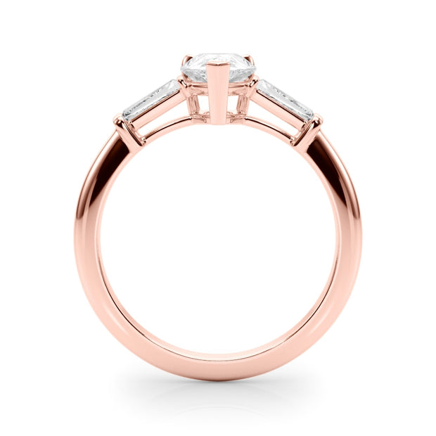 14K Rose Gold 1/2 ct tw Fancy Shape Diamond Engagement Ring