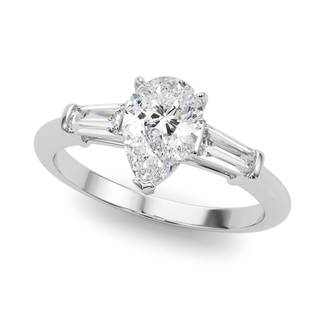 Taper Baguette Diamond Engagement Ring