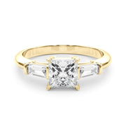 14K Yellow Gold 1 ct tw Three Stone Diamond Engagement Ring