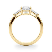 18K Yellow Gold 1 ct tw Three Stone Diamond Engagement Ring