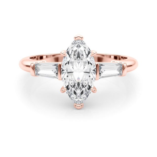 18K Rose Gold 1/2 ct tw Fancy Shape Diamond Engagement Ring