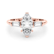 18K Rose Gold 1/2 ct tw Fancy Shape Diamond Engagement Ring