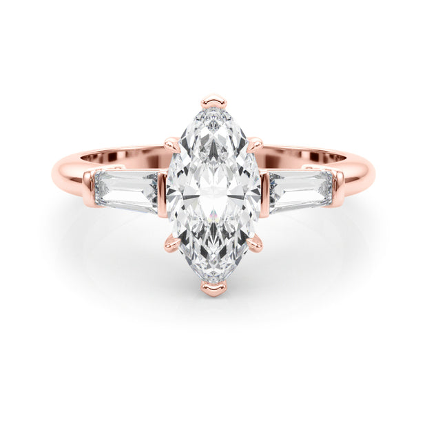18K Rose Gold 1/2 ct tw Fancy Shape Diamond Engagement Ring