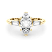 18K Yellow Gold 1/2 ct tw Fancy Shape Diamond Engagement Ring