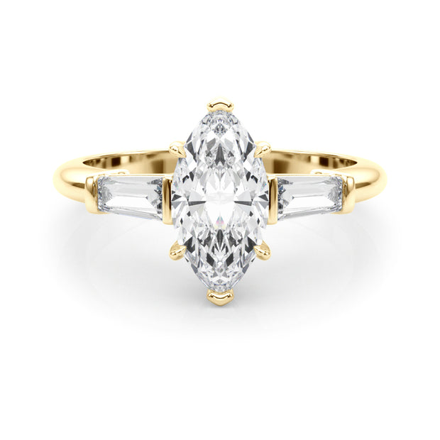 18K Yellow Gold 1/2 ct tw Fancy Shape Diamond Engagement Ring