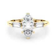14K Yellow Gold 1/2 ct tw Fancy Shape Diamond Engagement Ring