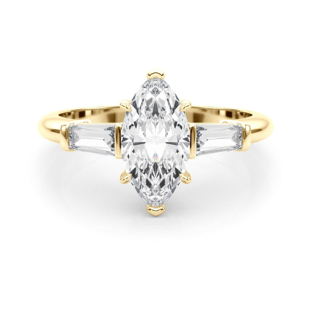 14K Yellow Gold 1/2 ct tw Fancy Shape Diamond Engagement Ring