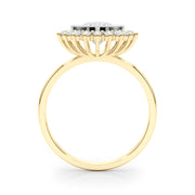 14K Yellow Gold 1 1/3 ct tw Halo Diamond Engagement Ring