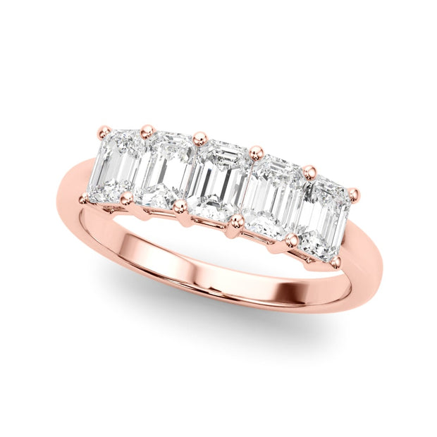 18K Rose Gold 1 ct tw Fancy Shape Diamond Wedding Ring