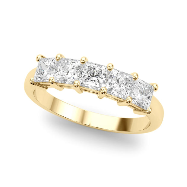 18K Yellow Gold 7/8 ct tw Fancy Shape Diamond Wedding Ring
