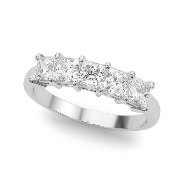 Princess Diamond Multi-Stone Wedding Ring
