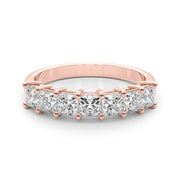 14K Rose Gold Square Diamond Wedding Ring