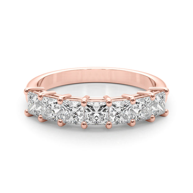 14K Rose Gold Square Diamond Wedding Ring