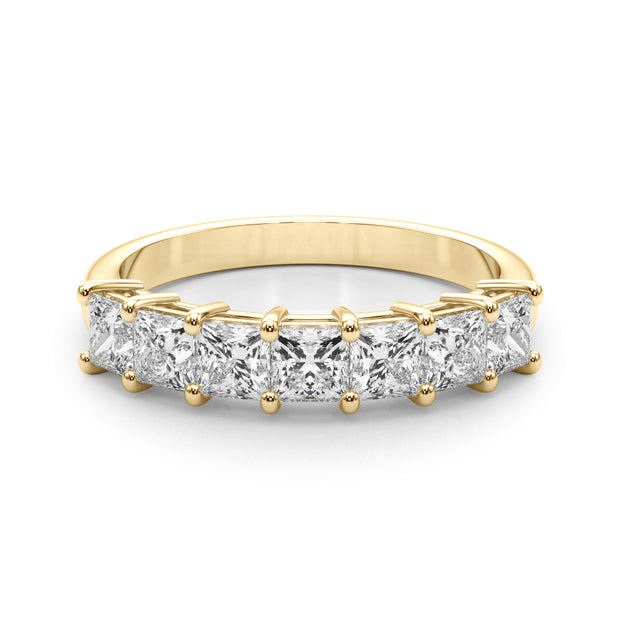 14K Yellow Gold Square Diamond Wedding Ring