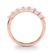 14K Rose Gold Square Diamond Wedding Ring