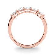 18K Rose Gold Oval Diamond Wedding Ring