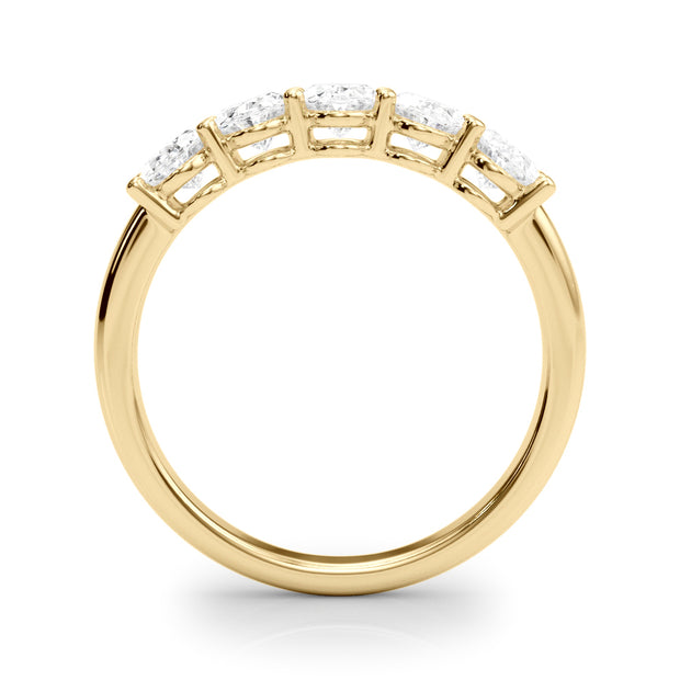 18K Yellow Gold Oval Diamond Wedding Ring