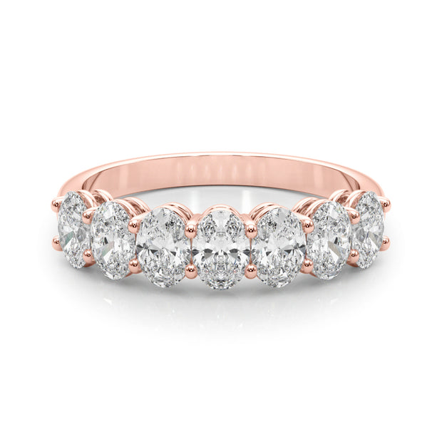 18K Rose Gold 1 ct tw Diamond Wedding Ring