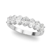 Multi-Diamond Oval Wedding Ring in Premium Metals