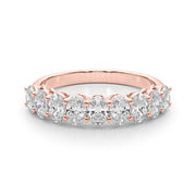 14K Rose Gold Oval Diamond Wedding Ring