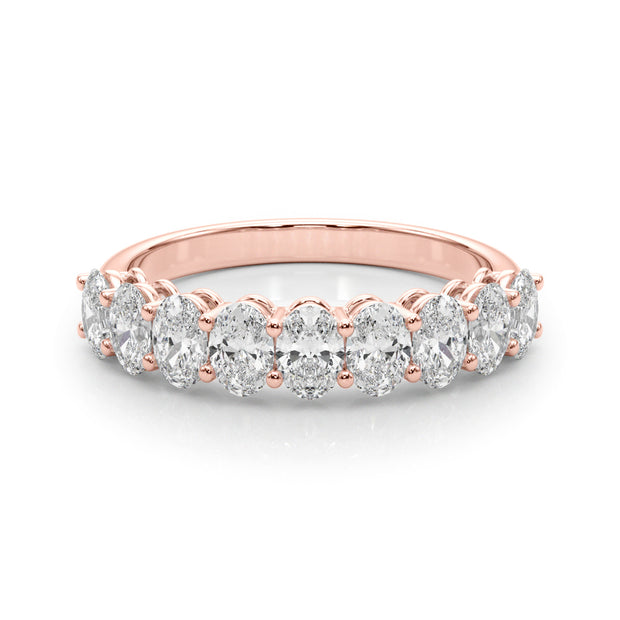 14K Rose Gold Oval Diamond Wedding Ring