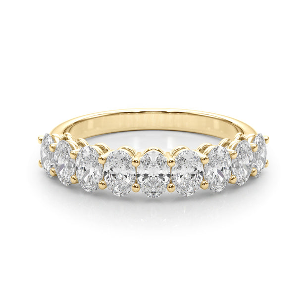 14K Yellow Gold Oval Diamond Wedding Ring