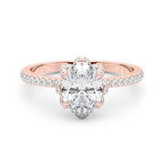 18K Rose Gold 1/4 ct tw New Style Diamond Engagement Ring