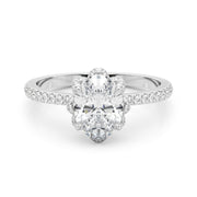 Oval Diamond Halo Engagement Ring
