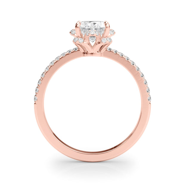 18K Rose Gold 1/4 ct tw New Style Diamond Engagement Ring