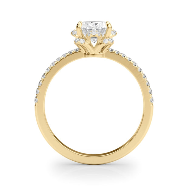 14K Yellow Gold 1/4 ct tw New Style Diamond Engagement Ring