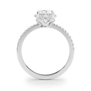 Oval Diamond Halo Engagement Ring