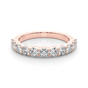 14K Rose Gold 1 CT Diamond Wedding Band