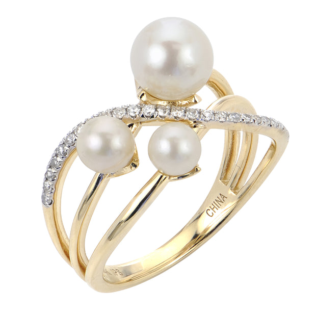 14KT Yellow Gold Freshwater Pearl Ring