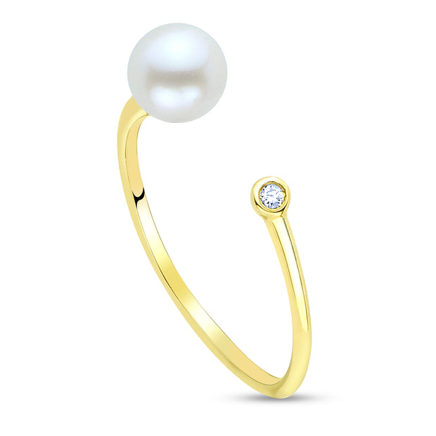 14KT Yellow Gold Freshwater Pearl Ring