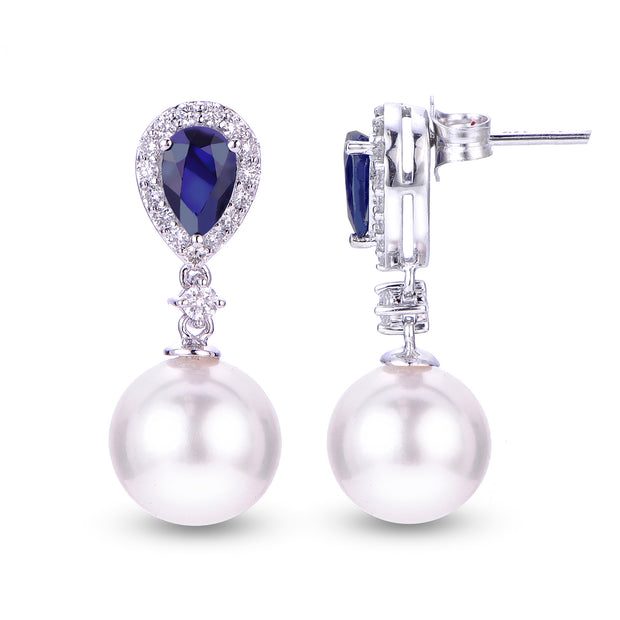 14KT White Gold Akoya Pearl Earring