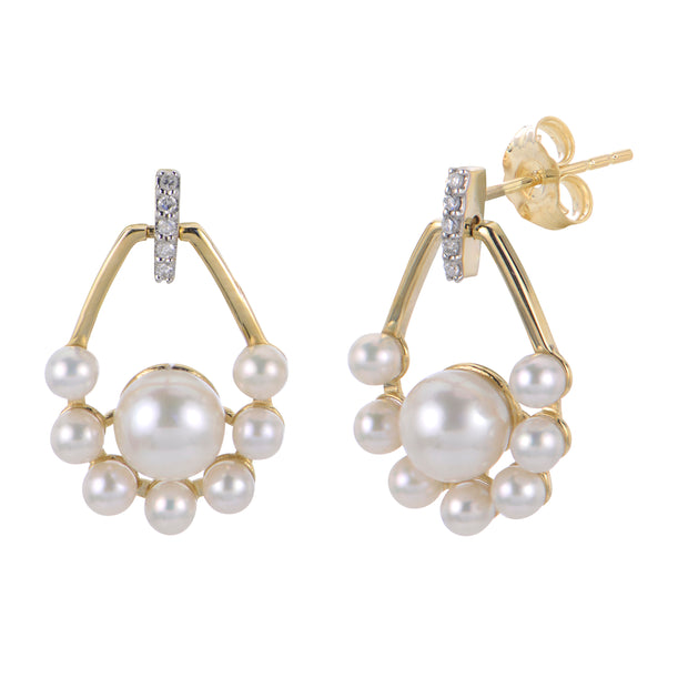 14KT Yellow Gold Freshwater Pearl Earring