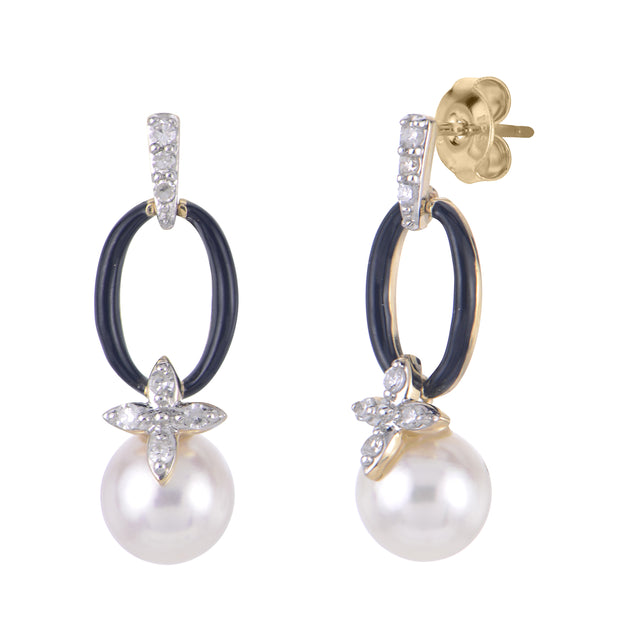 14KT Yellow Gold Freshwater Pearl Earring