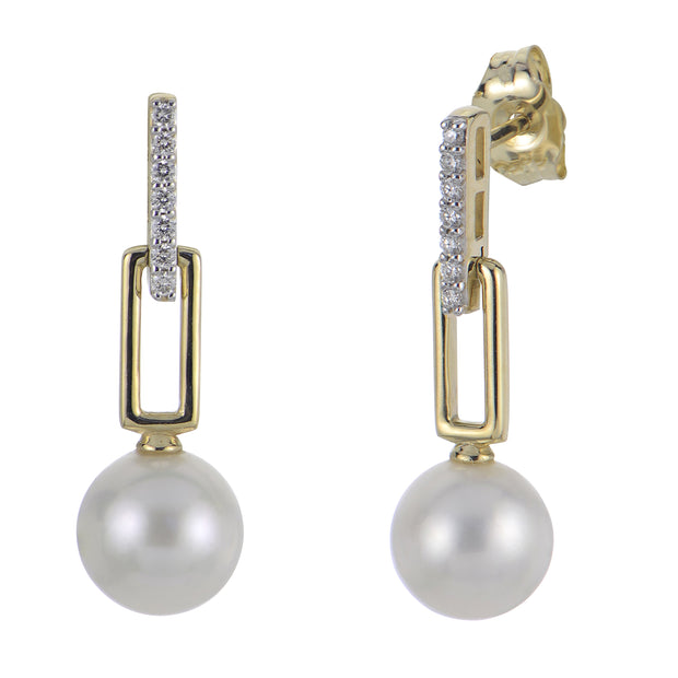 14KT Yellow Gold Freshwater Pearl Earring