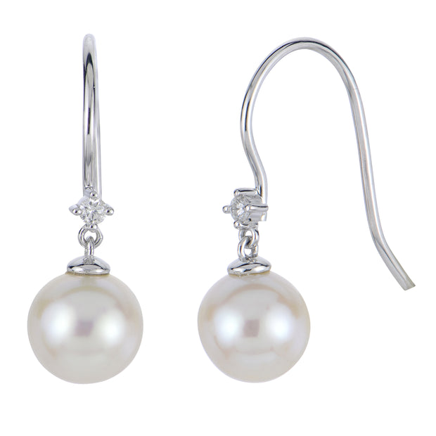 14KT White Gold Freshwater Pearl Earring