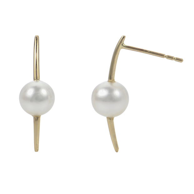 14KT Yellow Gold Freshwater Pearl Earring