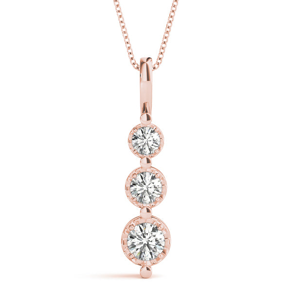 Three Stone Diamond Pendant