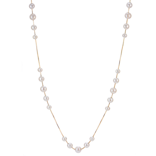 14KT Yellow Gold Freshwater Pearl Necklace