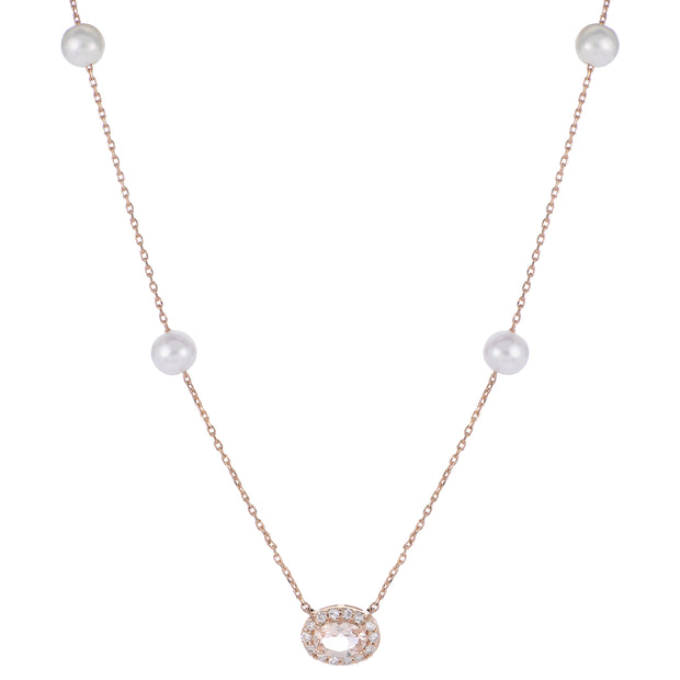 14KT Rose Gold Freshwater Pearl Necklace