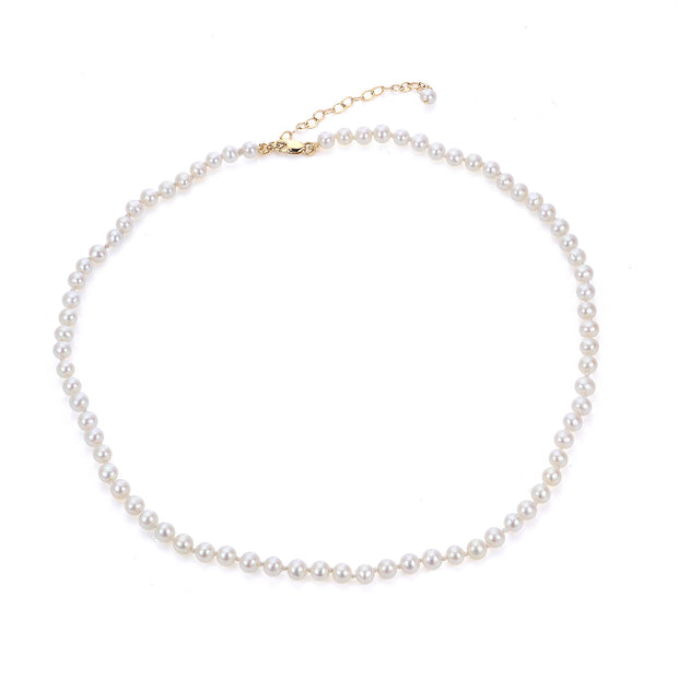 Childrens 14KT Yellow Gold Freshwater Pearl Necklace