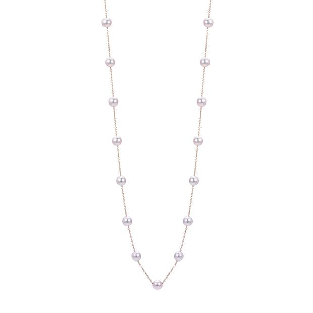 14KT Yellow Gold Akoya Pearl Necklace