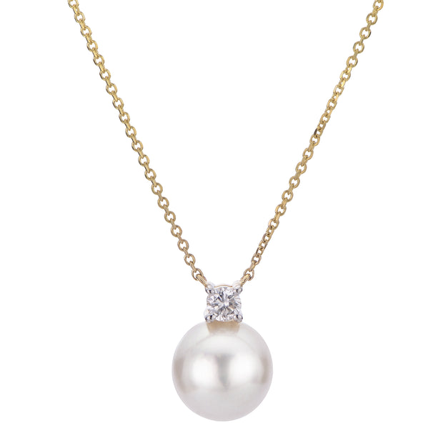 14KT Yellow Gold Akoya Pearl Necklace