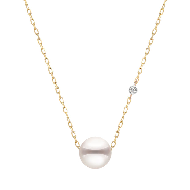 14KT Yellow Gold Akoya Pearl Necklace