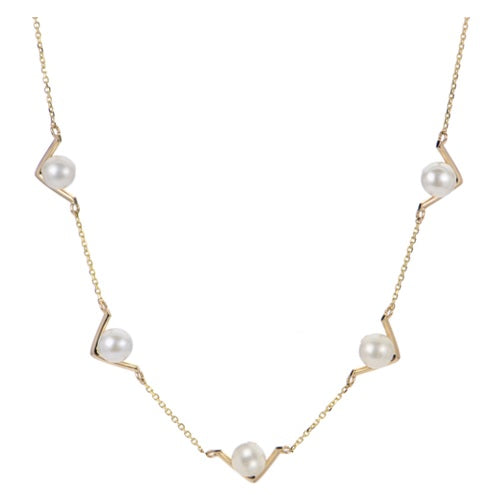 14KT Yellow Gold Freshwater Pearl Necklace