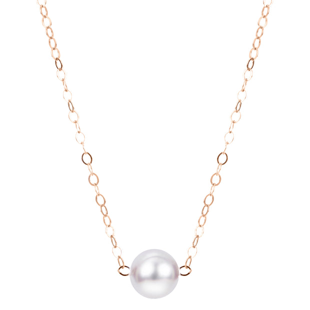 14KT Yellow Gold Akoya Pearl Necklace