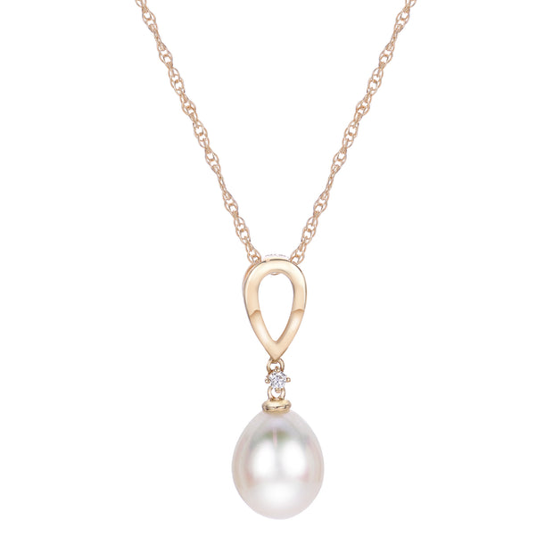 14KT Yellow Gold Freshwater Pearl Pendant